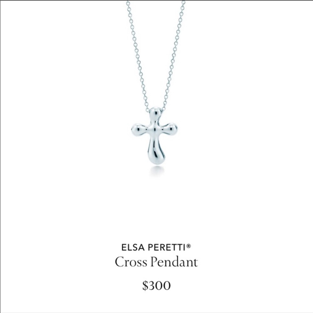 Tiffany & CO Elsa Peretti Sterling Cross Necklace